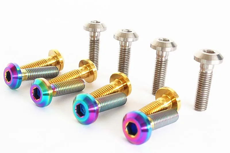 Tornillos De Titanio M6 - Hexagonal Torx, Longitudes 12/15/20 Mm | Para Bicicleta Y Moto | Grado 5