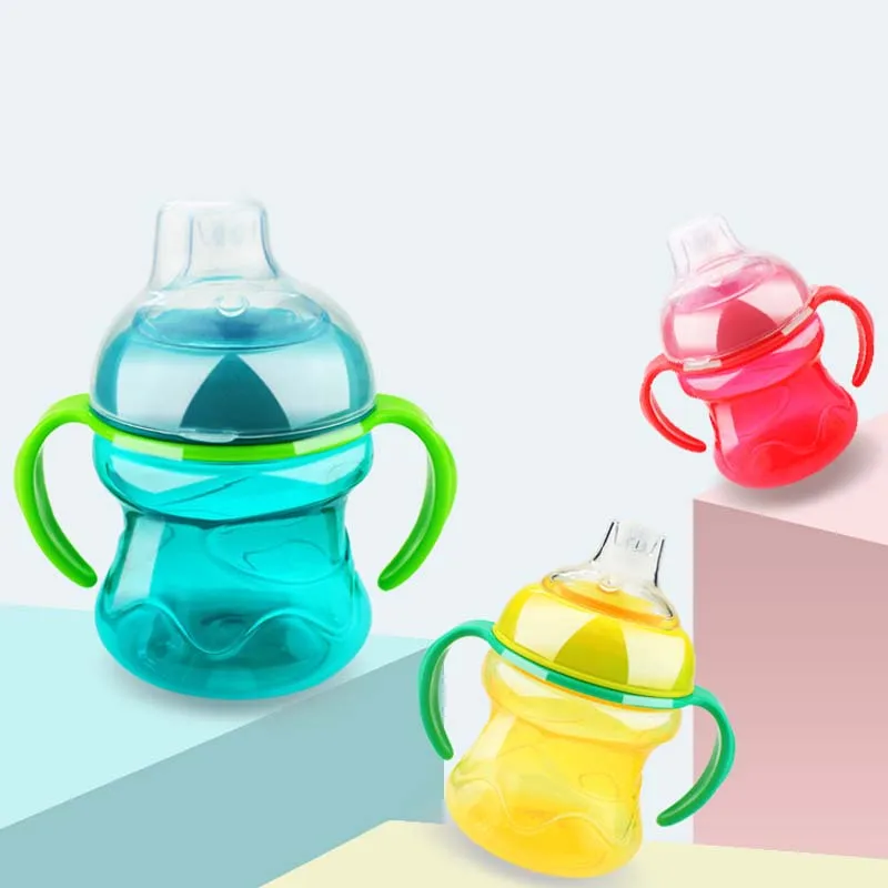 250 мл BPA бесплатно мультфильм детские бутылка для питьевой воды мягкий Поильник детский Поильник для 6 м+ Детские школьная сумка с использованием