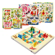 Cutebee Wooden Toys for Children Montessori Math Toy Puzzle Cube Magnetic Ball Pen Labyrinth Ring Maze