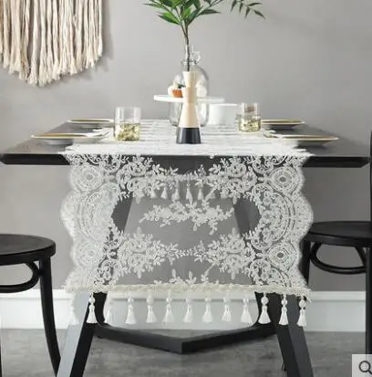 cheap Europe embroidered table runner flag table cover Lace Modern simple coffee table flag cloth shoe cabinet TV cabinet tablecloth