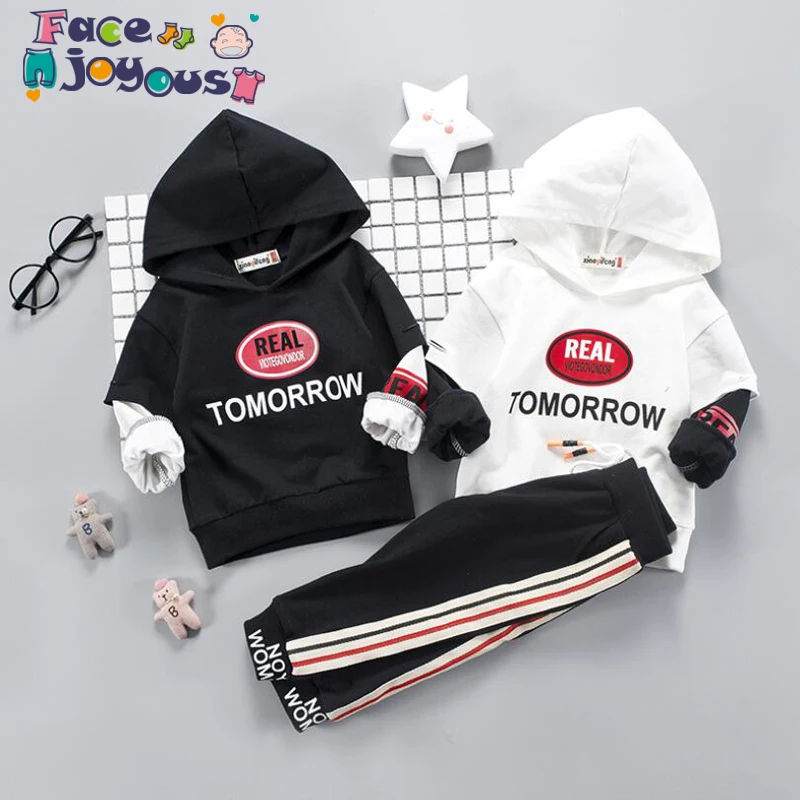 

Spring Baby Girls Boys Clothing Set Girl Cotton Hoodies T-shirt Tops+pants Outfits Clothes Boy Tracksuit 2pcs Infant Sport Suit