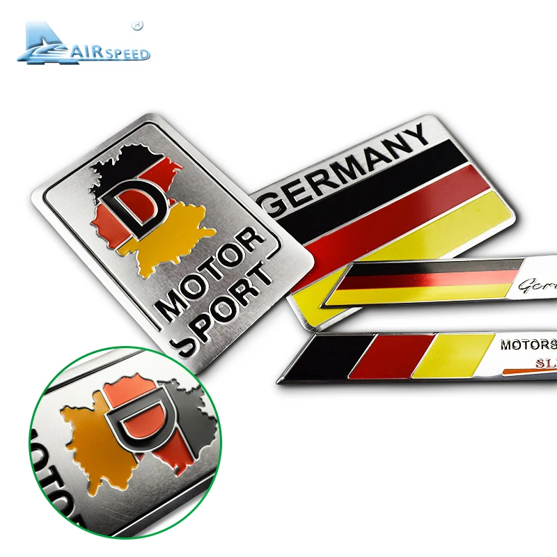 

Airspeed 7pcs 3D Metal Sticker Germany Flag Badge Emblem Motorcycle Car Stickers and Decals Bumper Window Body Sticker Styling