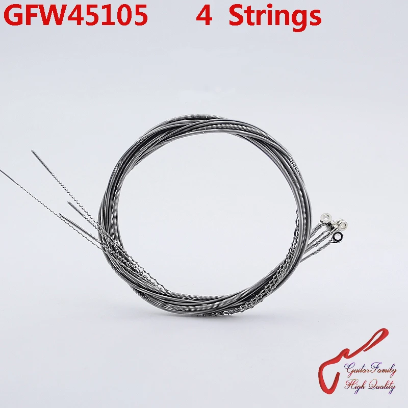1 комплект GuitarFamily GFW45105 электрическая басовая струна из нержавеющей стали с 4