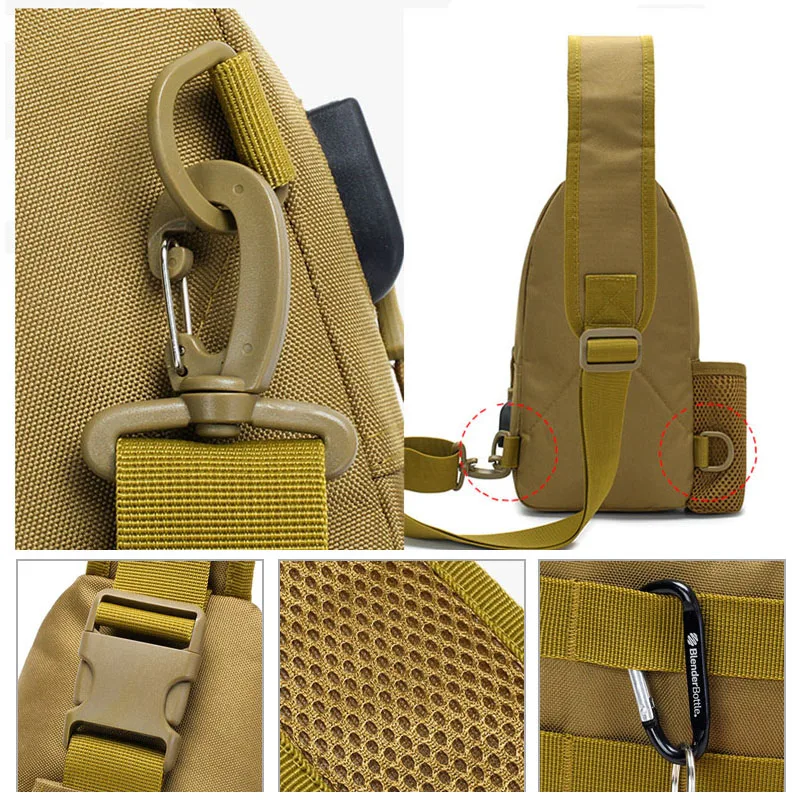 Billig 600D Im Freien Wasserdichte Taktische Schulter Tasche USB Military Armee Camping Wandern Tasche Rucksack Utility Camping Reise Trekking Taschen