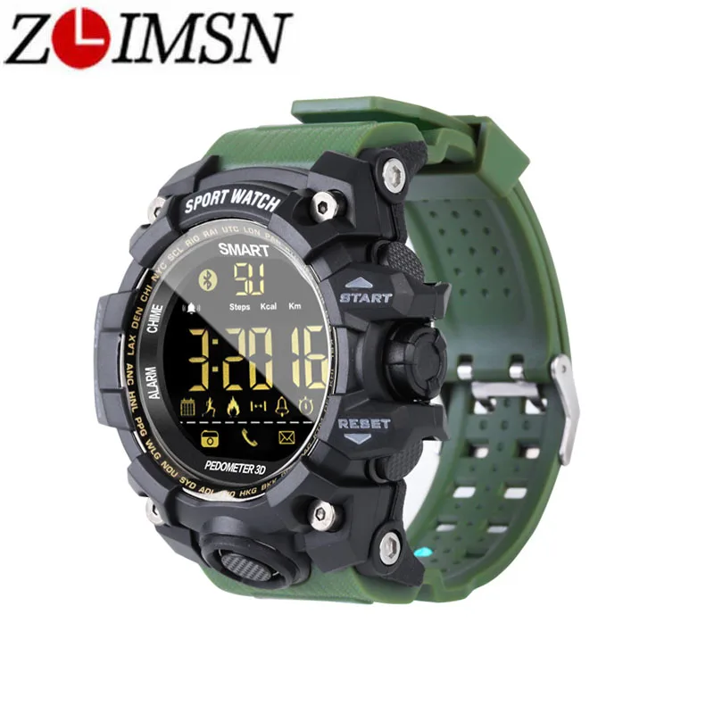 

ZLIMSN Military Sport Watch Men Alarm 30M Waterproof Electronics Watch LED Back Light Shock Digital Wristwatch Relogio Masculino