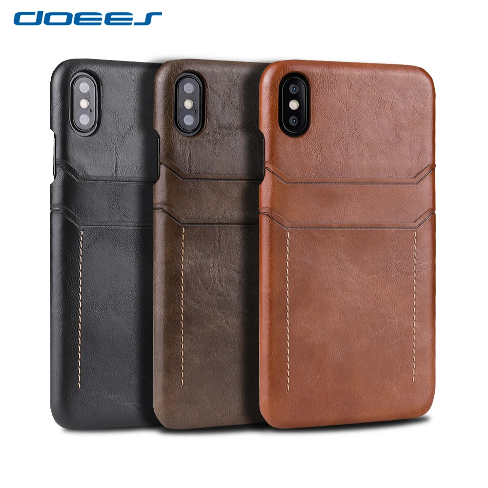 

For iPhone X XS Max 7 8 Plus Luxury Leather Case Card Holder Slots PU + PC Cover Case For iPhone XR 6 6S Plus Phone Bag Cases