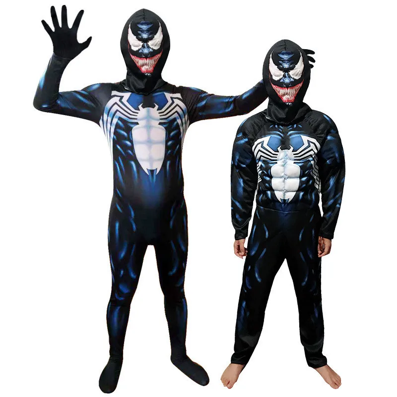Venom Mask Movie Eddie Brock Halloween Costume Cosplay Spiderman Adult Size