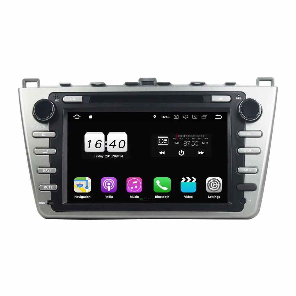 Excellent Android 8.1 2din 8" Car Radio GPS Multimedia Head Unit for Mazda 6 Ruiyi Ultra 2008-2012 With 2GB RAM Bluetooth WIFI Mirror-link 1