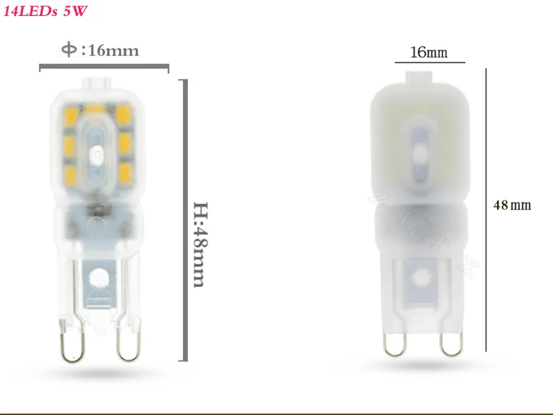 5X G9 светодиодный светильник 5 W 7 W 9 W мини-светодиодная лампа AC 220 V SMD2835 прожектор люстра высокое качество освещения замена галогеновым лампам