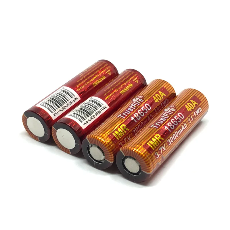 5 шт./лот TrustFire IMR 18650 3 7 в 40 А 3000 мАч литиевые аккумуляторные батареи с