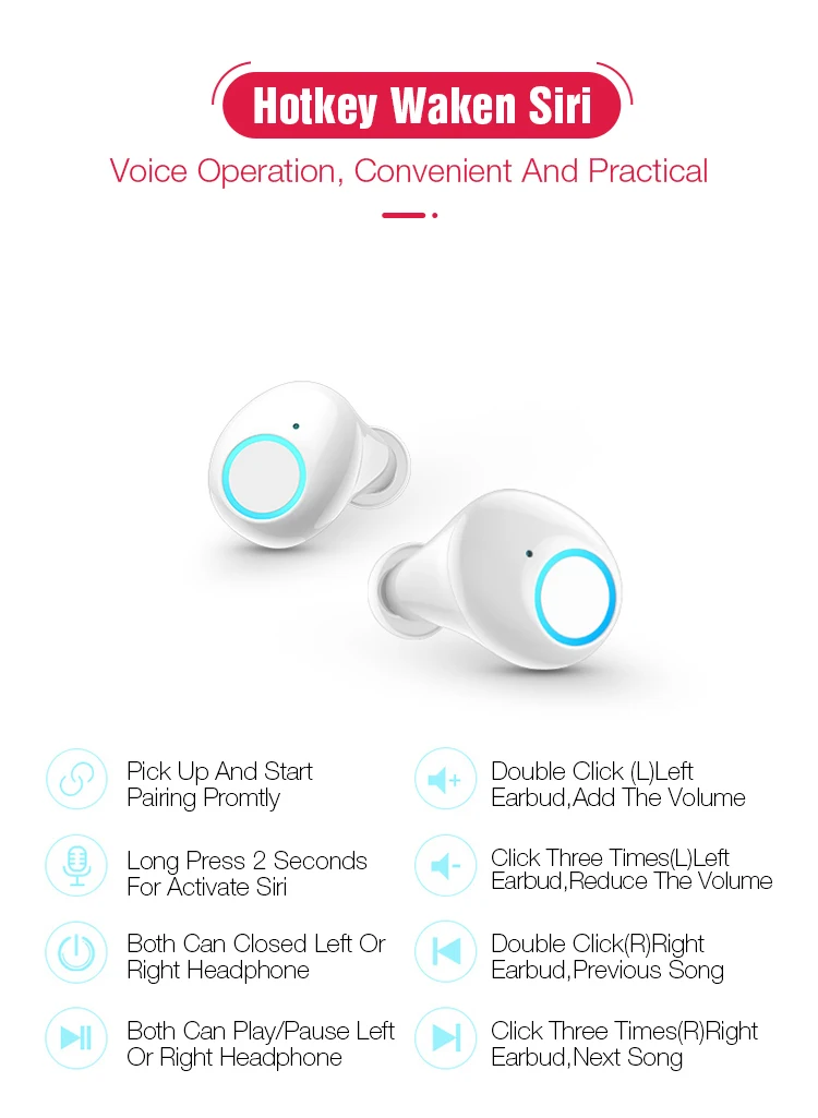 TWS Earbuds Wireless Earphones Bluetooth Stereo Earphone Headset Mini Sport Heaphone With Mic For IOS Android Phone PK i10 TWS