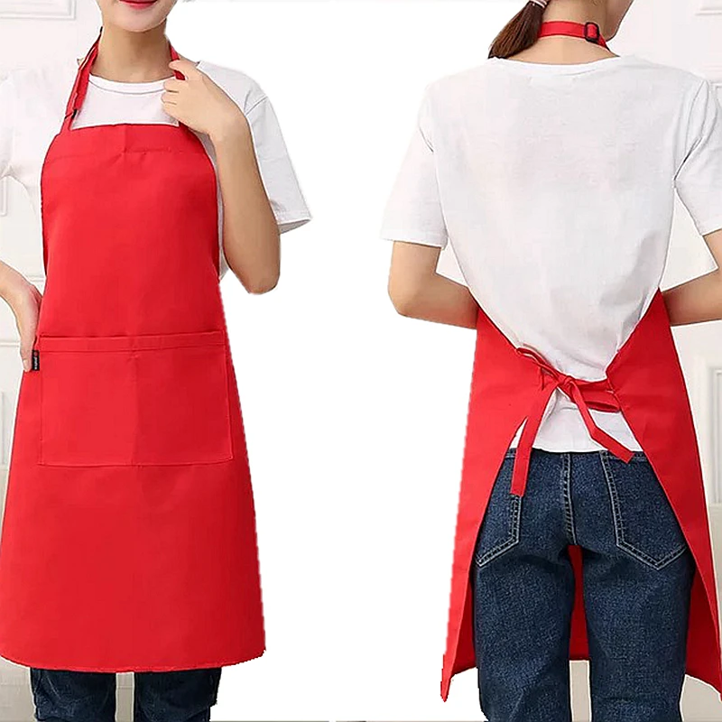 New hot lady fashion women men's adjustable cotton high quality kitchen apron for cooking bake restaurant apron