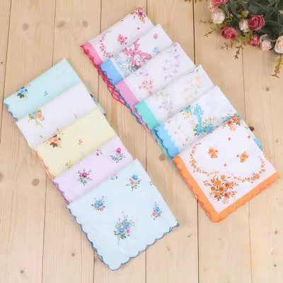 

Women handkerchief cotton 100%/flowerprinted 30cm/Many Uses