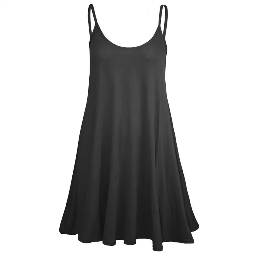 

NEW Summer Casual Women Dress Womens Solid Sleeveless Camisole Casual Mini Dress #B