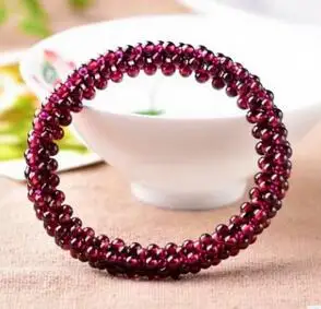 

free shipping Natural Brazilian garnet hand hand-woven bracelet