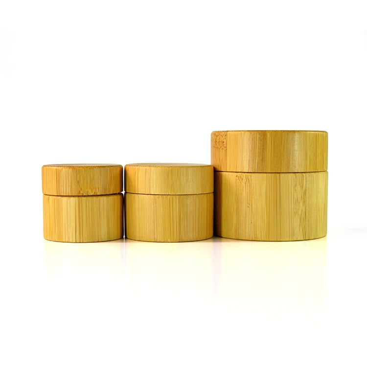 Download 250pcs*50g wooden box cosmetic container bamboo jar lids ...