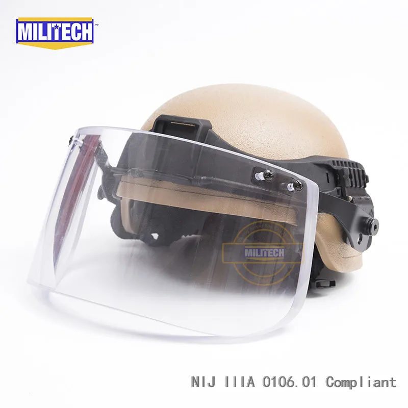 MILITECH CB MICH ACH полный разрез NIJ IIIA 3A Aramid баллистический пуленепробиваемый шлем с тактическим козырьком Railband набор