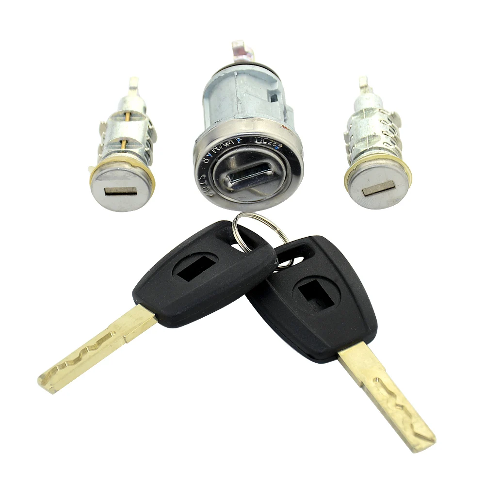 OkeyTech набор замков и 2 ключа для Fiat автомобильный фрезерный модифицированный дверной комплект замена цилиндра зажигания замок багажника SIP22 лезвие