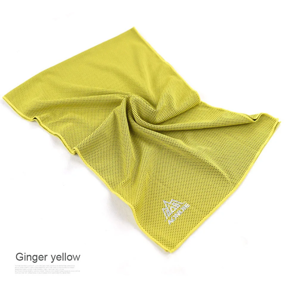 AONIJIE портативный плавательный Быстросохнущий Бег Путешествия Тренажерный зал ледяные полотенца холодное ощущение спортивные охлаждающие полотенца микрофибра 30X100 см - Цвет: Yellow