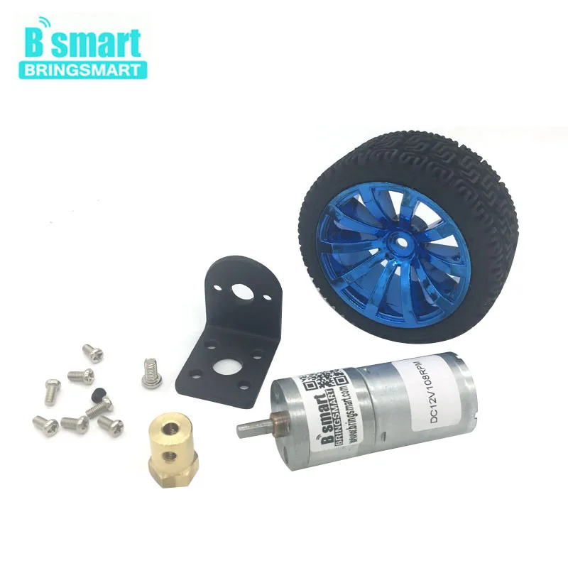 

JGA25-370 12V Electric Motor Reduction Gearbox Gear Motor Low Rpm DC Motor With Wheel High Torque For DIY Car Use