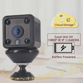 

CTVMAN 1080P Battery Security Camera Mini Camera IP Wifi 2MP IP Camera Cloud Storage Wide Angle AP mode 64G Slot Motion Sensor