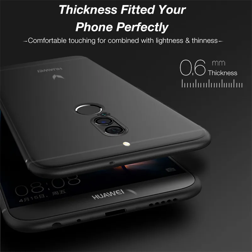 Чехол для Huawei P20 Lite матовый Силиконовый чехол из ТПУ Mate 10 P10 Nova 2 Plus Y7 Prime P Smart Honor 9 8