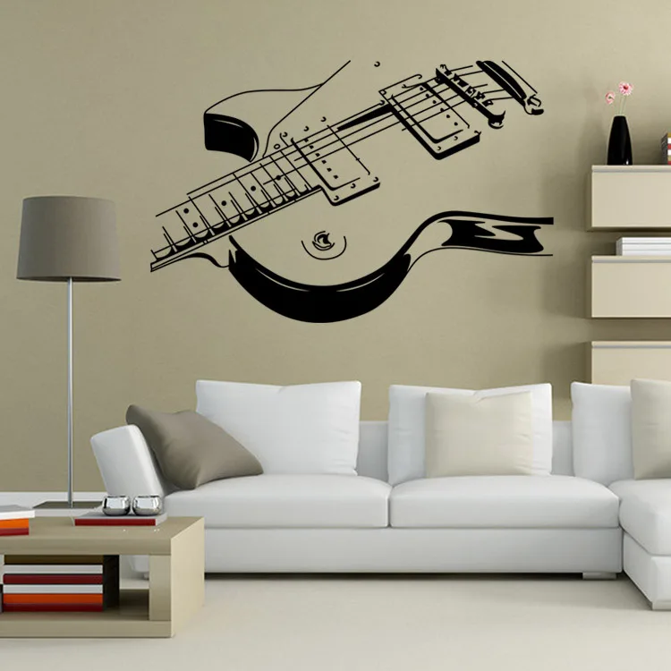 font b Musical b font font b instruments b font Guitar Vinyl wall Stickers decal