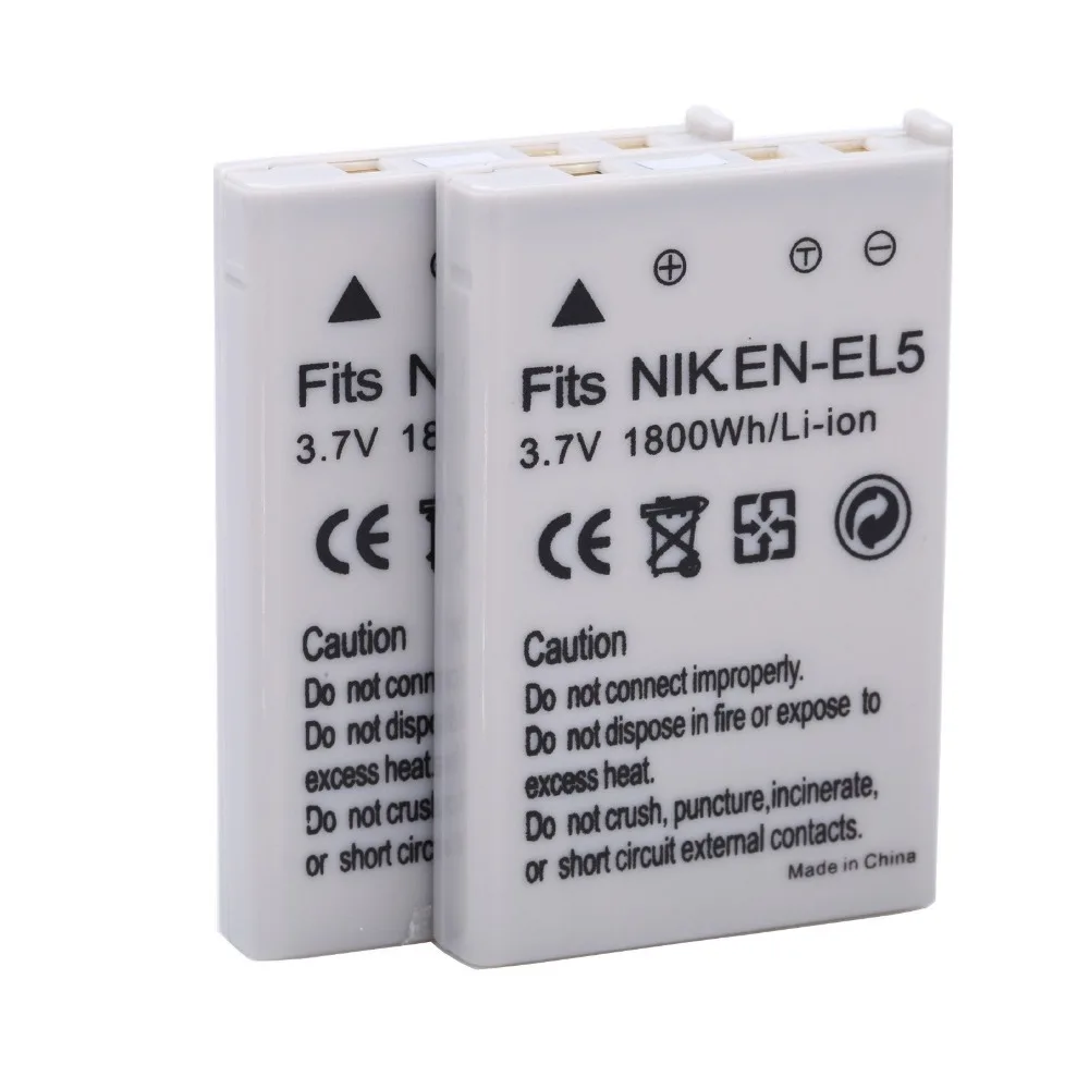 Online 2 teile los 1800 mAh EN EL5 ENEL5 EN EL5 Kamera batterie Für NIKON Coolpix P530 P520 P510 P100 P500 P5100 P5000 p6000 P90 P80 Kameras