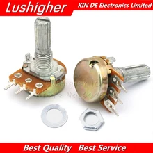 5 шт. WH148 3Pin 20 мм потенциометр B1K B2K B5K B10K B20K B50K B100K B250K B500K B1M 1 K, 2K 5K 10K 20K 50K 100K 250K 500K 1 м