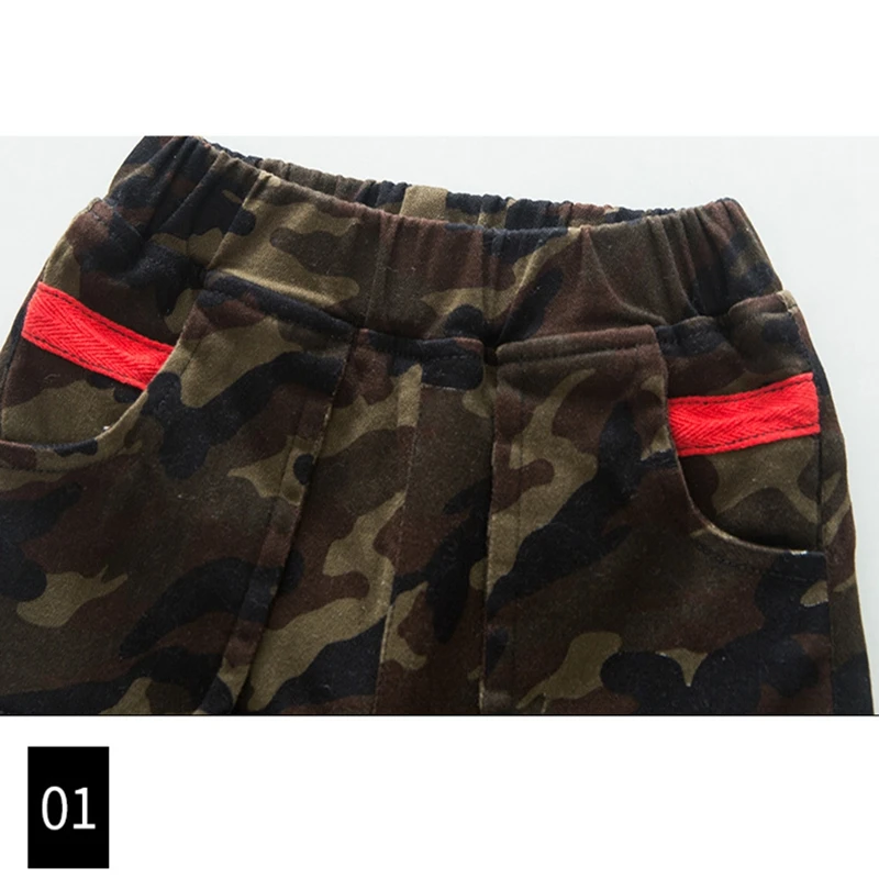 Baby Boys and childrens jeans Pants clothes In the winter Red camouflage Plus sweat pants kids jeans Clothing (12)