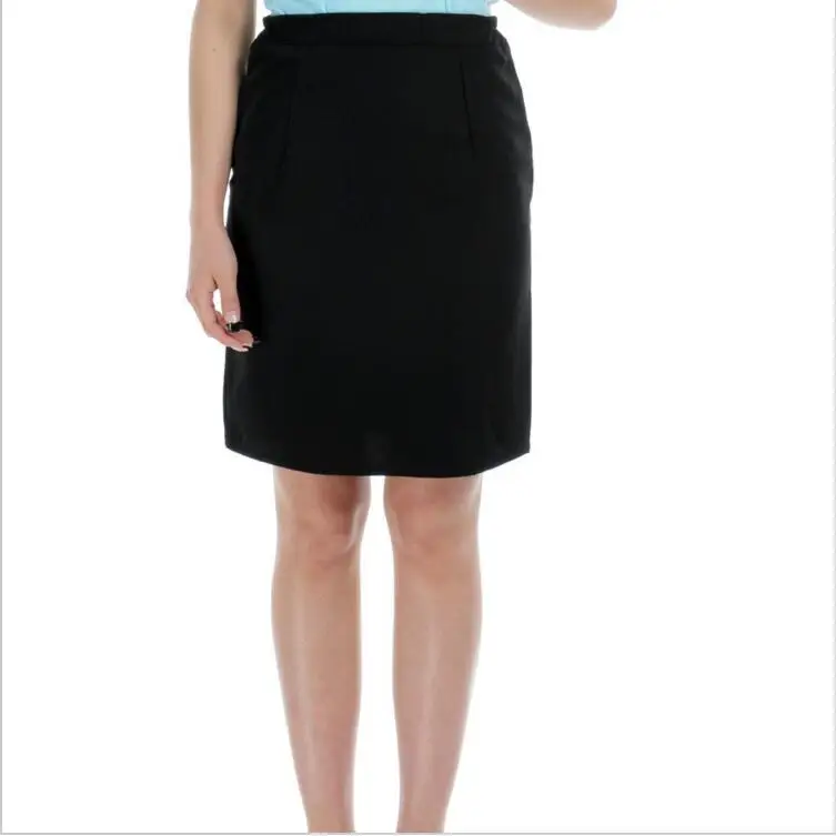 Дизайн Черная Летняя униформа официанта юбка для женщин отель униформа для ресторана Рабочая Юбка