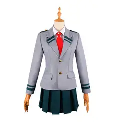 Высокое качество унисекс аниме Cos My Hero Academy OCHACO URARAKA костюмы для косплея наборы
