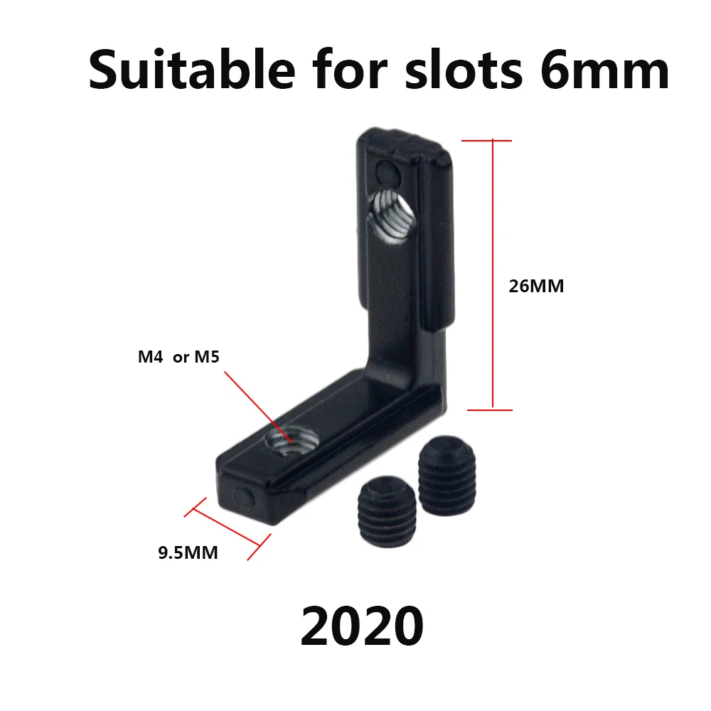 1 шт. черный L форма интерьер угловой соединительный шов скобы с винтами для 3030 4040 ЕС алюминиевый профиль