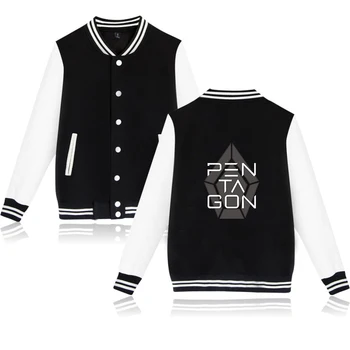 

Pentagon 2D New Clothes 2019 Jacket K-pops Casual 2D Print Harajuku Hot Sale Women and men Long Sleeve Baseball Jacket Plus