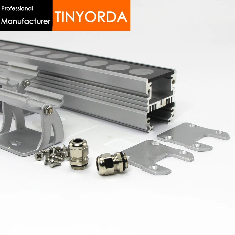 Tinyorda TWH4549 10Pcs(1M Length) 36W48W LED Wash Wall Light Housing Flood Light Fixture for 35mm PCB[Professional Manufacturer] photo