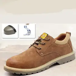 Для мужчин, безопасная обувь Сталь носок конструкции Защитная обувь; легкая противоударный работы, самая модная обувь для Для мужчин