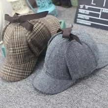 Высокое качество Косплэй Кепки детектив Шерлок Холмс Войлочная Шапка серая Чашки Беретки для женщин Кепки Vestidos Gorras snapback