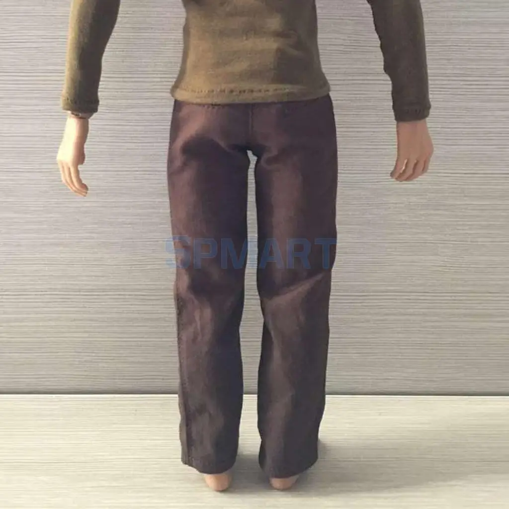1/6 Scale Brown Trousers Pants with Belt for 12