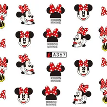 Наклейки для дизайна ногтей слайдер водные наклейки мультфильм Микки Маус Минни Сделай Сам дизайн украшения маникюрные наклейки обертка из фольги Pegatinas