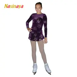 Nasinaya фигурное катание платье Индивидуальные соревнования Катание на коньках юбка для девочки женщины дети Patinaje гимнастика выступление 322