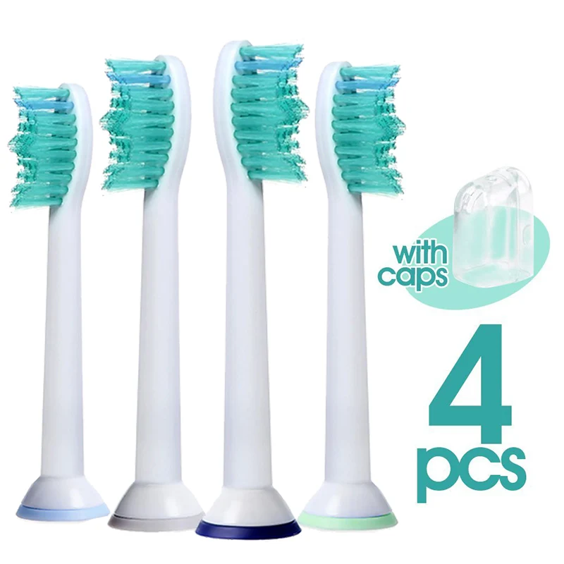 4 шт./компл. Электрический Зубная щётка головки Замена для Philips Sonicare ProResults HX6014 с защитной крышкой для путешествий