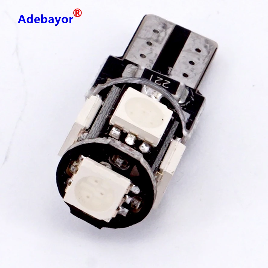 Новинка белая лампа T10 5050 SMD 5 LED W5W 194 без ошибок 20 шт./лот функция Canbus