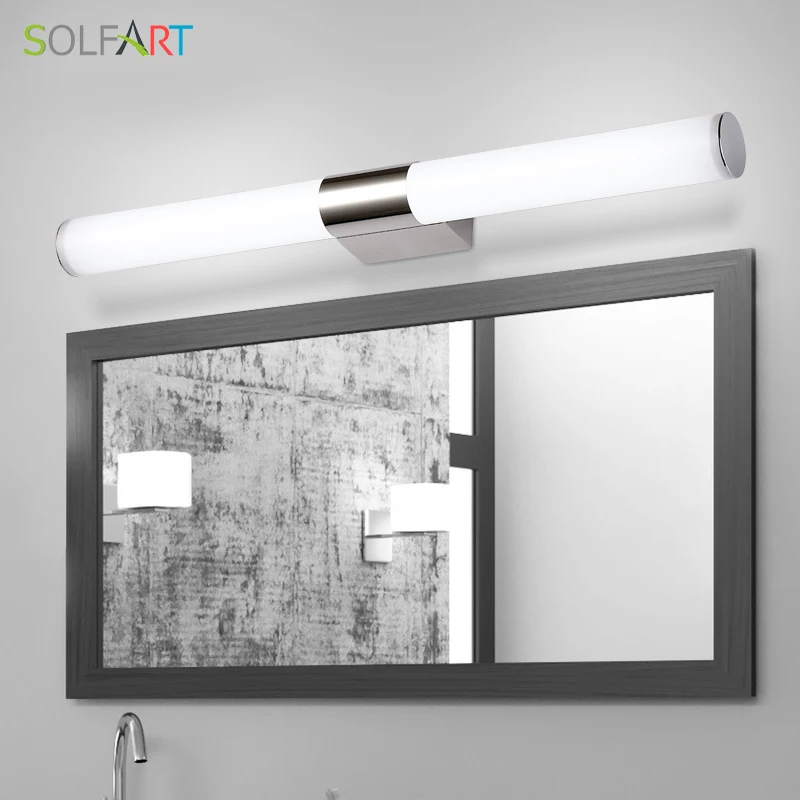 SOLFART Настенные светильники для дома одиночные двойные светильники акриловая палочка зеркало Бра Настенные светильники для ванной зеркала с подсветкой