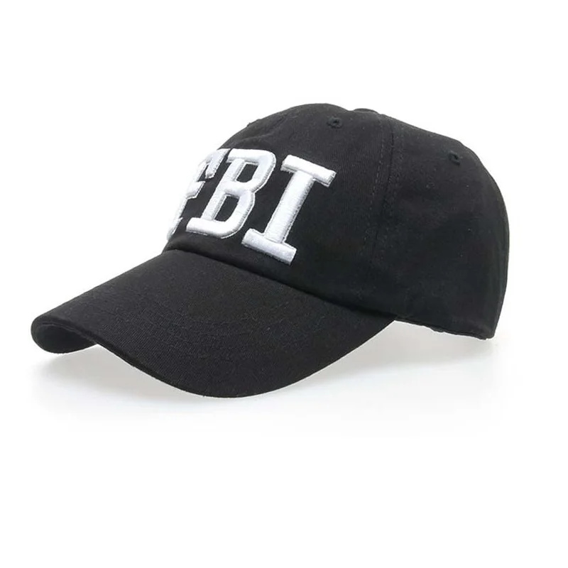 Бейсбольная кепка для отдыха с вышивкой FBI для мужчин и женщин, круглая Кепка унисекс, Регулируемая Кепка для хип-хопа