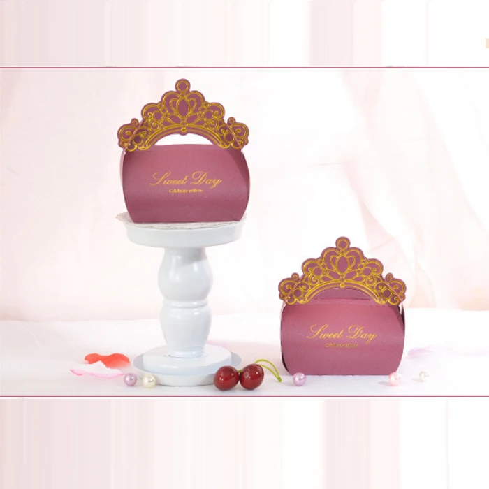 

Коробка для конфет упаковка для шоколада подарочная коробка Корона розовая Грация для дня рождения Свадебная вечеринка искусно изготовленные украшения своими руками для детского душа