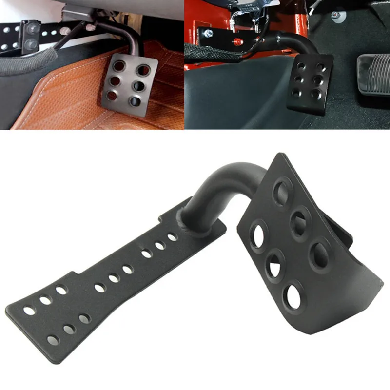 

Autoleader Black Metal Dead Pedal Pad Left Foot Rest Kick Panel For Jeep For Wrangler JK Durable Left Side Foot Rest
