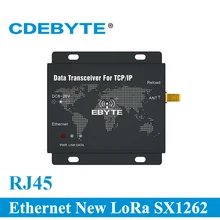 E90-DTU(230SL22-ETH) RJ45 Ethernet LoRa SX1262 22dBm 230 МГц порты TCP, UDP последовательный порт беспроводной трансивер модем