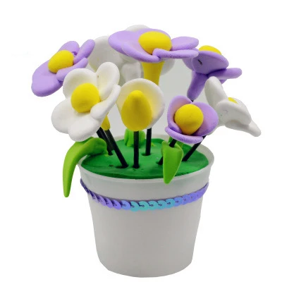3D Пластилин цветок дети ремесло и искусство DIY игрушка для девочек ручной работы творческой деятельности детские игрушки домашний декор Садоводство - Цвет: Heronsbill