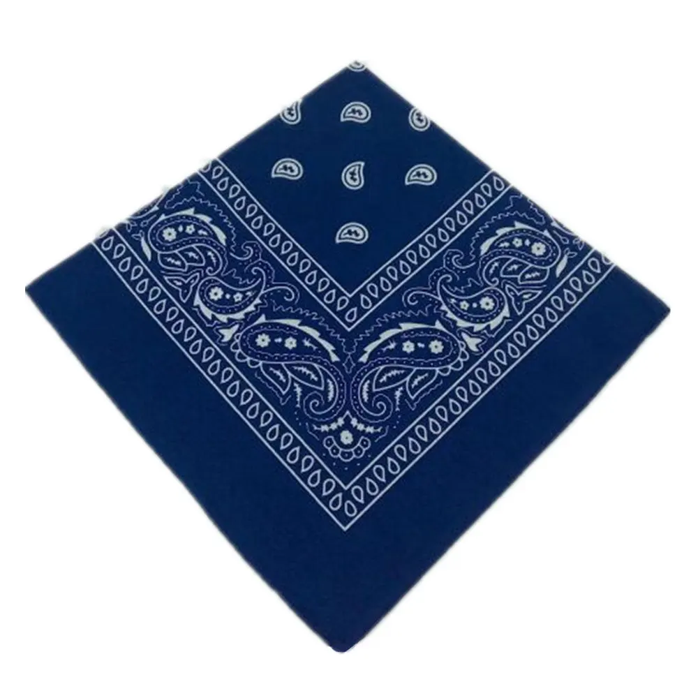 Fashion Women Hair Accessories Linen Bandana Scarf Square Female Bandanas Headwear Rock Cool Girls Multi Paisley Headbands - Цвет: 12