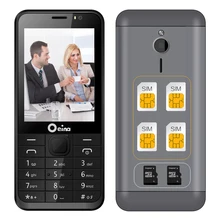 Oeina 230 четыре SIM Quad сим-карты 2.8 дюймов HD большой экран 4 sim-карты 4 резервный двойной карты TF двойной fm-камеры мобильный телефон P111